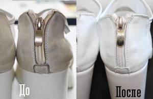 белые кожаные туфли покраска