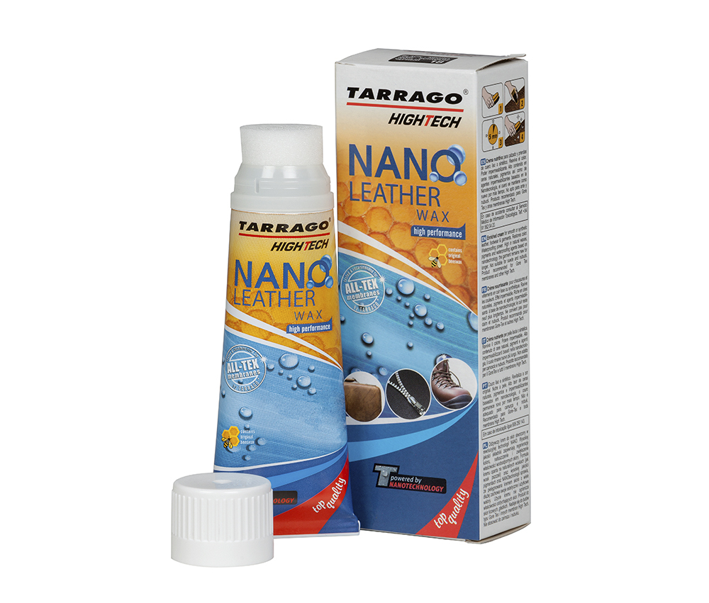 Крем тюбик с губкой NANO Leather WAX, 75мл. (бесцв., черный) Крем тюбик с губкой NANO Leather WAX, 75мл. (бесцв., черный)